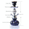 08-023 Double Pipe Glass Hookah Set (Yellow)