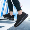 JD-9088 Autumn Fly Woven Soft Bottom Men Leisure Shoes Couple Running Shoes, Size: 45(Black Ash)
