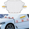 SUITU R-3945 Car Winter Front Glass Snow Shield Defrost Sunshade Thickened Car Clothing, Style: 5 Magnets With Earmuffs