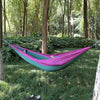 DR001 Outdoor Single Leisure Parachute Cloth Hammock Indoor Swing(Purple + Dark Green)
