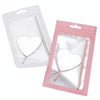 Stainless Steel Heart Shaped Grafting Eyelashes Inspection Mirror Beauty Tool(Purple)