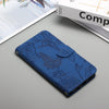 For Asus ROG Phone 5 ZS673KS Skin Feel Butterfly Peony Embossed Leather Phone Case(Blue)