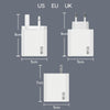 GaN PD48W Type-C PD3.0 + USB3.0 Notebook Adapter UK Plug(White)