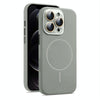 For iPhone 12 Pro AG Fine Hole Liquid Silicone MagSafe Magnetic Phone Case(Titanium Gray)