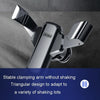 MCZBAO Car Gravity Cell Phone Holder Automotive Multifunctional Mirror Telescopic Navigation Mount, Size: Air Vent(Silver)