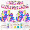 Tie Dye Themed Kindergarten Birthday Party Decoration Set