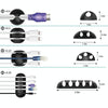 3 In 1 0.5m Kit Cord Management Organizer Kit Cable Sleeve With Zipper Cable Clip