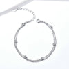 Sterling Silver S925 Women Bracelet Jewelry Platinum Plated Jewelry Silver Bracelet