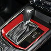 Car Carbon Fiber Gear Panel Decorative Sticker for Mazda CX-5 2017-2018, Right Drive (Red)