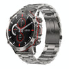 AK56 IP67 BT5.1 1.43inch Smart Watch Support Voice Call / Health Monitoring, Style:Pearl Steel Strap(Silver)