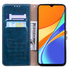 For Xiaomi Redmi 9C Business Style Oil Wax Texture Horizontal Flip Leather Case, with Holder & Card Slots & Wallet(Blue)