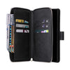 For Samsung Galaxy S25 Ultra 5G 9-Card Slots Zipper Wallet Bag Leather Phone Case(Black)