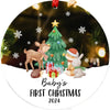 Christmas Acrylic Transparent Decoration Blessing Pendant Home Christmas Tree Ornament, Style: Xmas Tree
