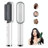 2 In 1 Hair Straightener Brush And Curler Negative Ion Hair Straightener Styling Comb(White)