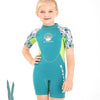 DIVE & SAIL M150656K Children Diving Suit 2.5mm One-piece Warm Swimsuit Short-sleeved Cold-proof Snorkeling Surfing Anti-jellyfish Suit, Size: S(Green)