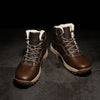 GG-858 Men Snow Boots Velvet Keep Warm Thick Bottom Men Boots, Size: 47(Dark Brown)