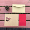 Retro Kraft Paper Hollowed Love Greeting Card Valentine Day Message Card(Love)