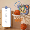 Children Basketball Frame Ball Toy Indoor Wall Mounted Hole-Free Shooting Boys Toy, Color: Loop Model Blue + 2 Balls