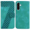 For Samsung Galaxy A26 5G Seven-shaped Embossed Leather Phone Case(Green)