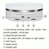 Intelligent Colourful Light Electric Speed Contro Round 360 Degree Rotating Plate Display Table, Color: White Plug-in
