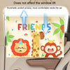 Suction Cup Car Sunshade Children Rear Side Window Insulation Sunscreen Cartoon Car Curtain, Style: Lion Monkey