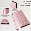 For Samsung Galaxy S22 5G Crossbody Rhombic Sucker Leather Phone Case(Rose Gold)
