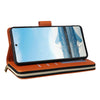 For Samsung Galaxy A23 5G Nine-card Slots Zipper Wallet Bag Leather Phone Case(Brown)