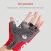 GIYO Outdoor Half-Finger Gloves Mountain Road Bike Cycling Gloves, Size: L(Red)