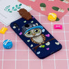 For Huawei P Smart 2019 Shockproof Cartoon TPU Protective Case(Blue Owl)