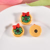 10pcs Christmas Mobile Phone Case Refrigerator Magnet Resin Accessories DIY Material, Style: Donut