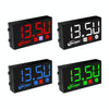 Compact LED Digital Display Time Voltmeter, Specification: 2 in 1 Temperature White