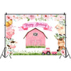1.5m X 1m Cartoon Farm Animals Photography Backdrop Birthday Party Background Decoration(MDM10764)