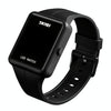 SKMEI 1541 Fashion Led Watch Square Couple Model Waterproof Electronic Watch Silicone Watch(Black)