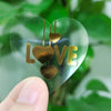 Transparent Hot Stamping Heart-shaped Sticker Thank You Gift Decoration Sticker(3.8cm / 1.5inch)