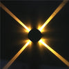 Round 12W LED Cross Star Wall Light Style Lamp Bar Network Bar KTV Club Background Wall Decoration Light(Yellow Light)