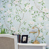 0.53x5m 3D StereoRetro Self-Adhesive Non-Woven Wallpaper Pastoral Flower Bedroom Living Room TV Background Wall Sticker(K2-A8 Light Blue)