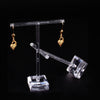 2 PCS Plastic T-shaped Jewelry Holder Earring Storage Display Stand(2 In 1 Transparent)
