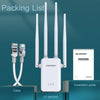 Comfast CF-WR304S 300M 4 Antenna Wireless Repeater High-Power Through-Wall WIFI Signal Amplifier, Specification:UK Plug