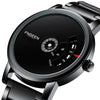 FNGEEN S230 Men Non-Pointer Quartz Watch(Black Mash Black Steel Black)