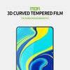 For Xiaomi Redmi Note 9S/Note 9 Pro MOFI 9H 3D Explosion-proof Curved Screen Tempered Glass Film(Black)