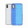 For iPhone XS Max High Transparency TPU Hybrid PC Airbag Phone Case(Transparent Blue)