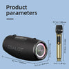 Zealot S87M 80W Portable Outdoor RGB Bluetooth Speaker with Microphone(Black)