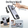 For iPhone 15 Wing Series Gen2 MagSafe Metal Ring Holder Phone Case(Black)