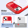 For iPhone 14 Plus Clear Acrylic + PC + TPU MagSafe Lens Sliding Cover Full Coverage Phone Case(The Chinese Red)