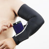 Sports Multi-Function Sunscreen Ice Sleeves with Zipper Pocket, Size: S(Black Long Version)