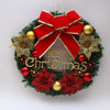 Christmas Decoration Wreath Garland Rattan Door Hanging, Specification: Red Flower
