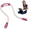 Portable U-shaped LED Flexible Handsfree Hug Neck Reading Book Lamp Torch(Pink)
