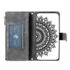 For Samsung Galaxy A06 5G Multi-Card Totem Zipper Leather Phone Case(Grey)