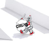 S925 Sterling Silver Drumming Clown Beads DIY Bracelet Necklace Accessories