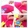 Non-woven Fabric DIY Cartoon Paste Hand Sewing Bag Fabric Bag(Flower)